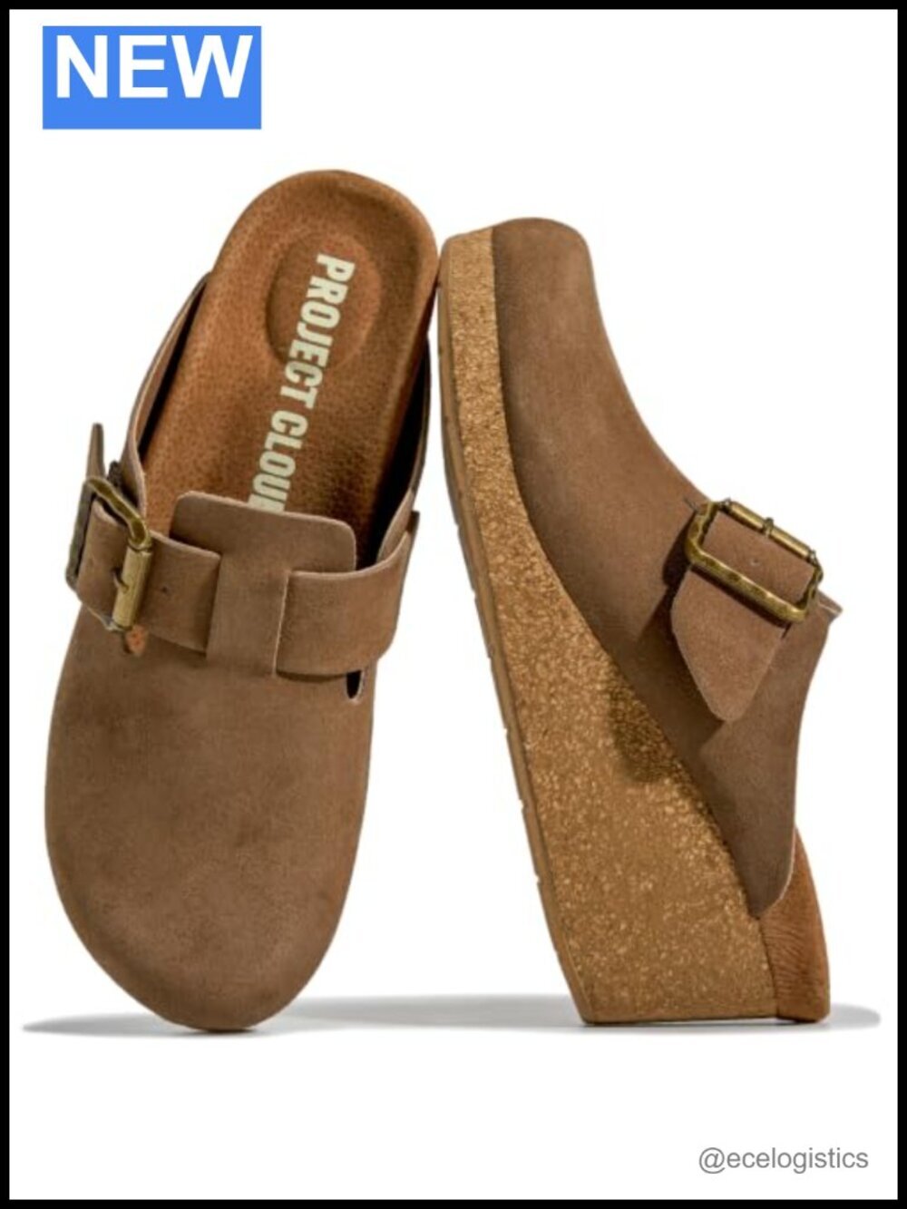Genuine Suede Platform Clogs for Women - Non Slip Mules with Soft Insole